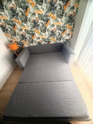 Sofá Cama Gris Tela