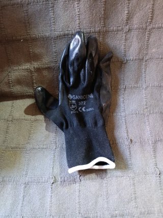 12 Guantes de trabajo verdes y multicolor