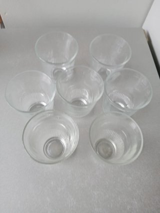 7 Vasos cristal tallado años 60. Marca Elsa
