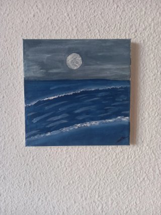 Cuadro Mar con Luna