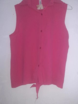 Camisa sin mangas rosa