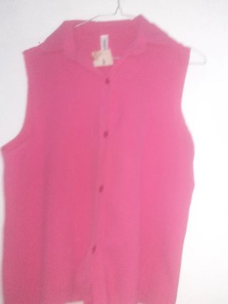 Camisa sin mangas rosa