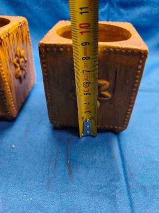 Par de castiçais de cerâmica