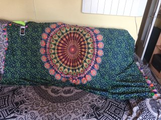 Toalla playa doble mandala multicolor
