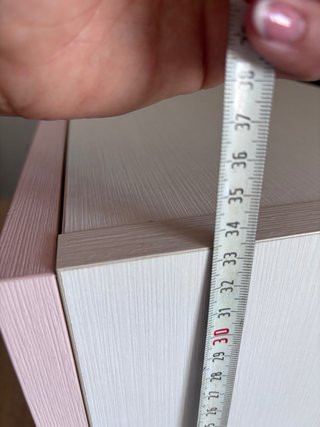 Estantería cubo rosa y blanco madera, 2 unidades