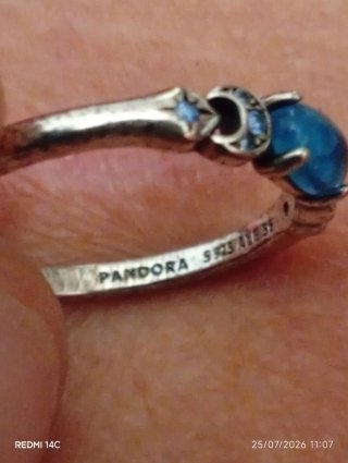 Lote plata 925, anillo Pandora y colgante Tous