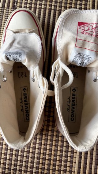 Converse Beige/Rojo Talla 37