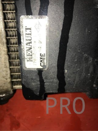 Radiador aire/agua electro 1500 dci