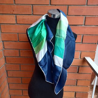 Pañuelo Pertegaz Azul, Marfil y Verde
