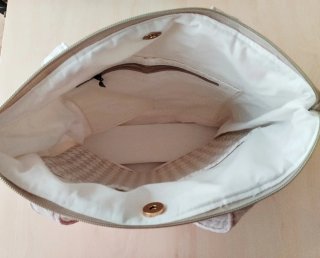Bolso de rafia con encaje