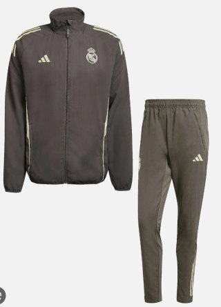 Chándal Real Madrid Adidas Gris/Verde Nuevo