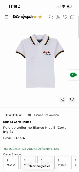 Polo Uniforme Winner College T6