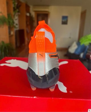 Botas de fútbol Puma One Naranja/Plata