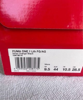Botas de fútbol Puma One Naranja/Plata