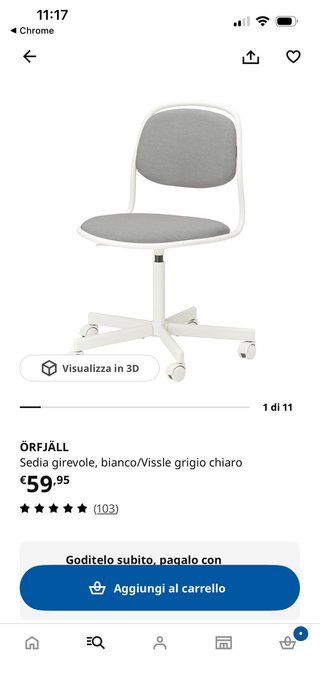 Silla de escritorio infantil azul