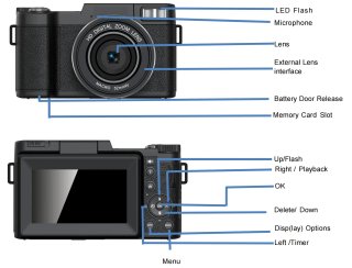 Cámara de video 5k ultra HD 64MB Digital SLR 18X
