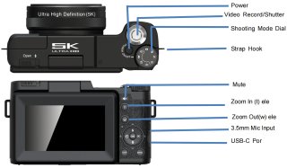 Cámara de video 5k ultra HD 64MB Digital SLR 18X