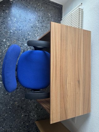 Escritorio y Silla Azul/Marrón