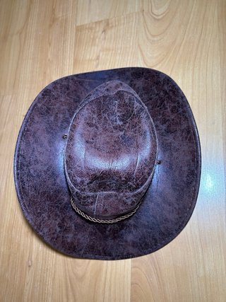 Sombreros estilo cowboy de cuero marrón (pack de 3