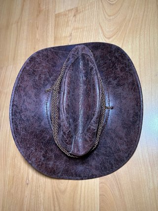 Sombreros estilo cowboy de cuero marrón (pack de 3