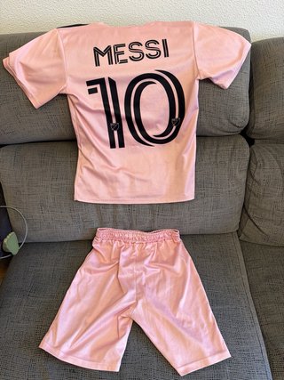 Equipación Fútbol Messi Miami Rosa Talla M