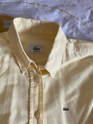 Camisa Lacoste Mujer Amarilla Talla S