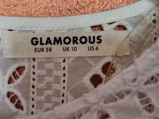 Blusa Glamorous bianca con pizzo