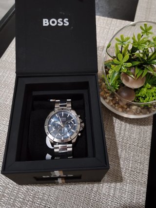 Reloj Boss Hombre Plata Esfera Grande