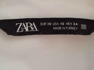 Camicia Zara bianca con cintura