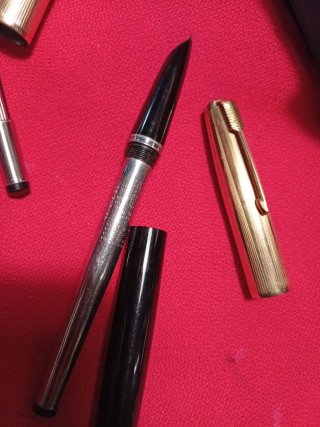 2 penne Parker 51 Gold 12k Blu e Nero