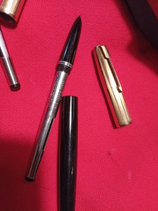 2 penne Parker 51 Gold 12k Blu e Nero