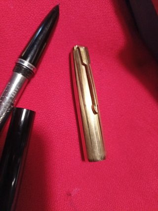2 penne Parker 51 Gold 12k Blu e Nero