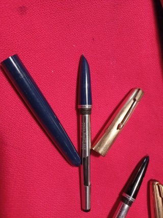 2 penne Parker 51 Gold 12k Blu e Nero
