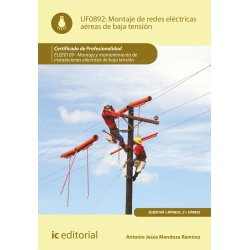 Montaje de redes eléctricas aéreas de baja tens...