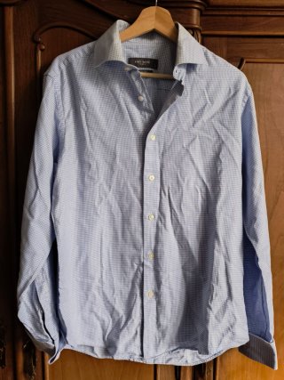 Camisa Easy Wear Azul Cuadros