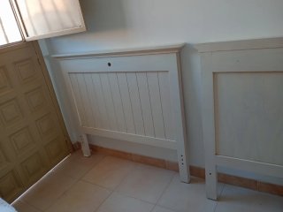 Cabecero cama individual madera blanco tengo dos