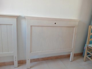 Cabecero cama individual madera blanco tengo dos