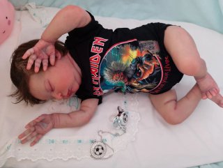 Bebé Reborn Hiperrealista, vinilo y cuerpo de tela