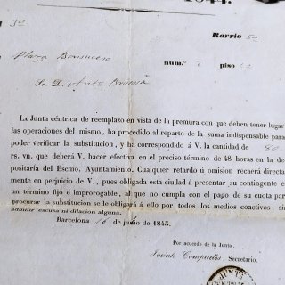 Antiguo tubo portadocumentos Ejército Español