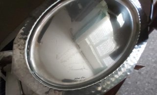 Set Vintage Vassoio + 2 Coppe Silver