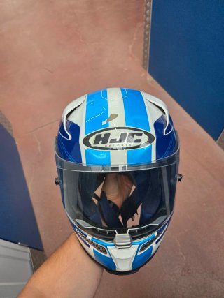 Casco Moto HJC RPHA 10+ Azul Blanco