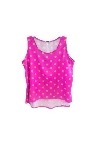 Blusa de lunares rosa y naranja