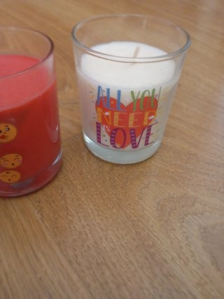 Pack 2 velas decorativas vaso cristal