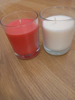 Pack 2 velas decorativas vaso cristal