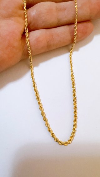 Collana Funetta degradè in oro giallo 18kt 750