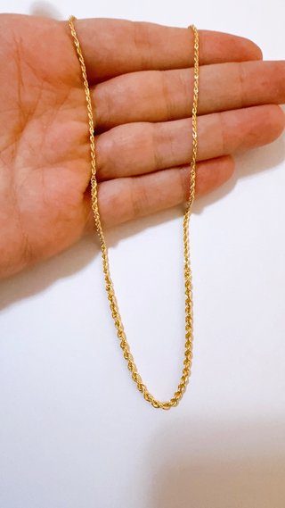 Collana Funetta degradè in oro giallo 18kt 750