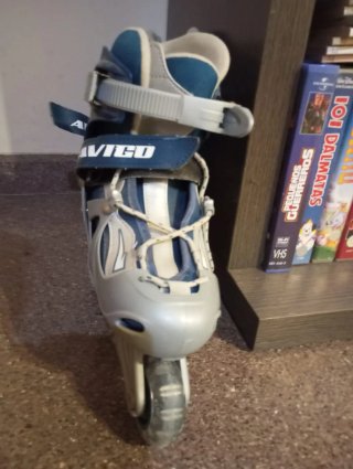 Patines en línea 4 ruedas azul