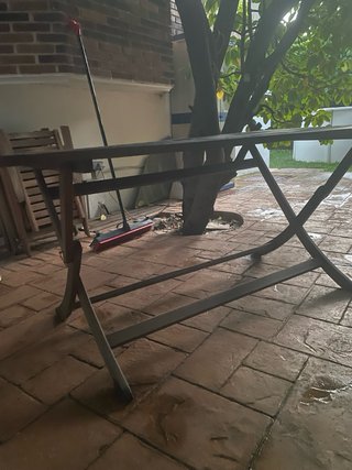 Mesa de jardín de madera plegable 95x1,70
