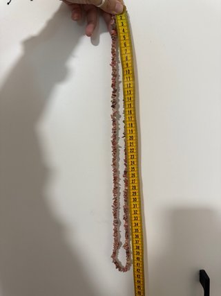 Collar largo Rodocrosita natural chips