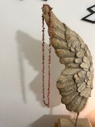 Collar largo Rodocrosita natural chips